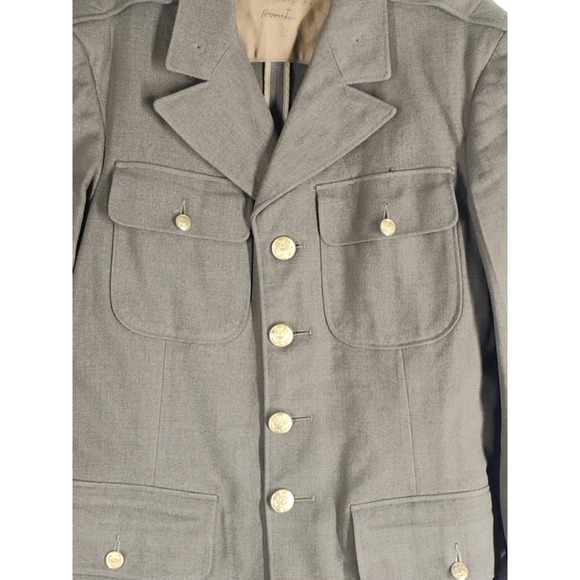 Vintage WWII U.S. Army Class A Uniform Military Jacket Size 38R 38 R Wool WW2 - Picture 2 of 13
